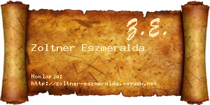 Zoltner Eszmeralda névjegykártya